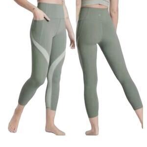 Athleta Salutation Stash Pocket Colorblock Tight Green 2X NWT Ultra High Rise‎